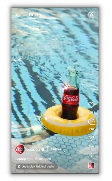 Brand awareness examples - cocacola bottle on a float