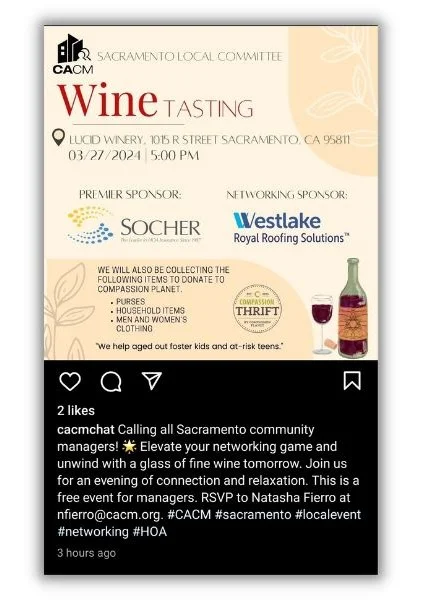 Brand awareness examples - wine tasting flyer.