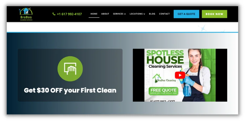 new customer discount for house cleaning service example