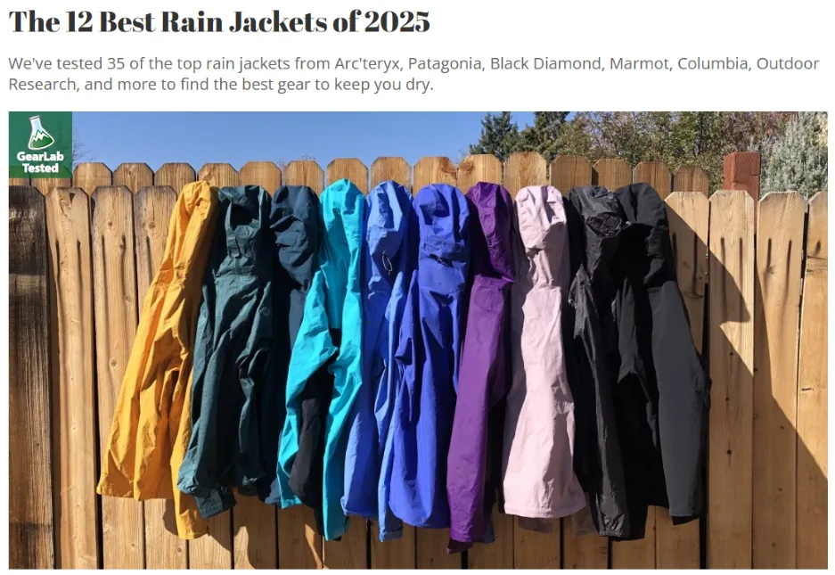 SEO examples - Jacket article.