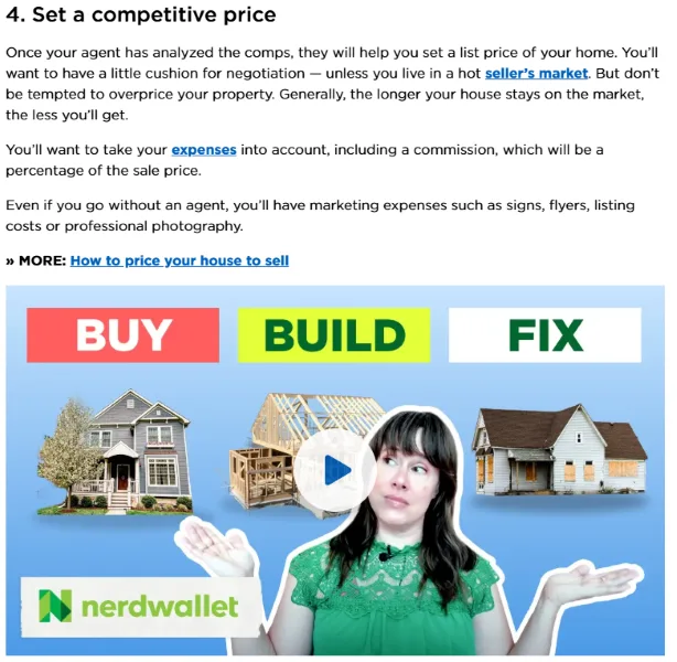 SEO examples - Nerdwallet example.