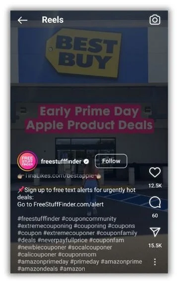 July promotion ideas - influencer prime day post.