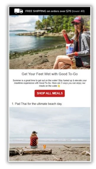 July promotion ideas - Ad from Good to Go meals