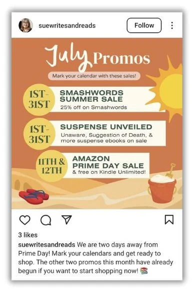 July promotion ideas - Pre-prime day ad.