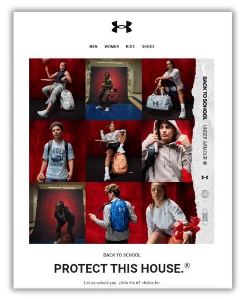 July promotion ideas - Under armor ad.