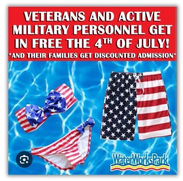 July promotion ideas - military discount ad.