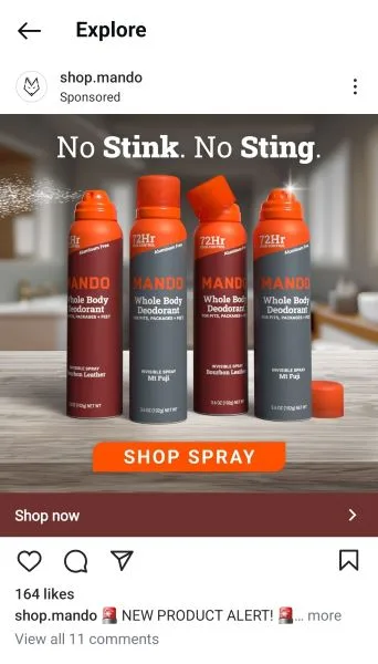Instagram ad examples - Mando ad