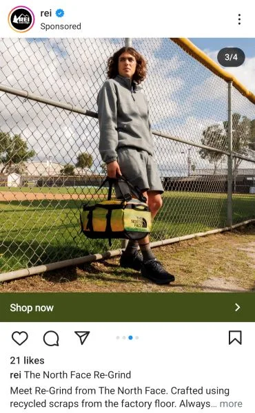 Instagram ad examples - REI ad
