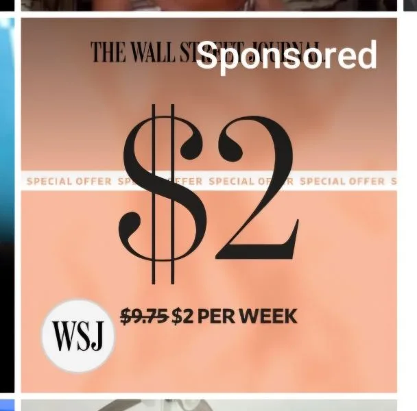 Instagram ad examples - Wall Street Journal ad