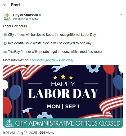 labor day social media posts - x post example