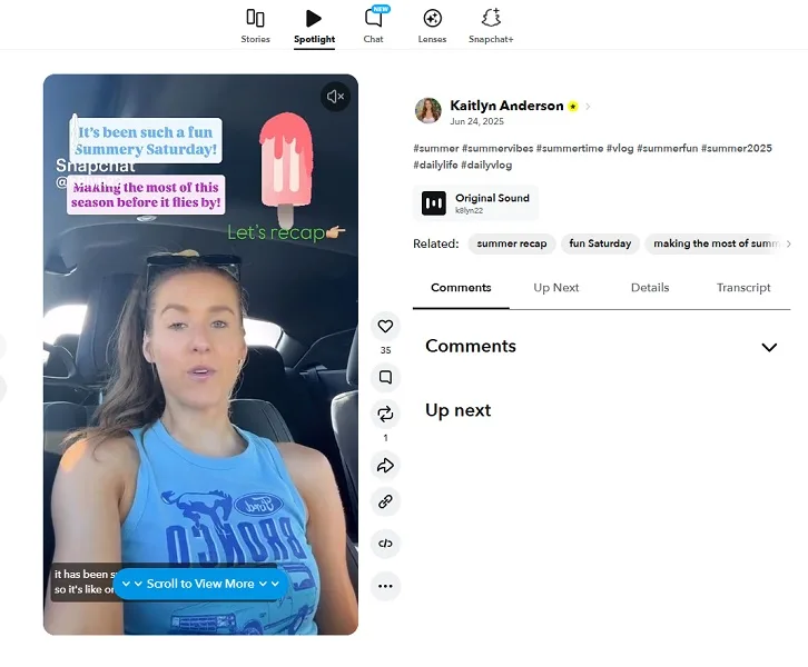 labor day social media posts - snapchat example