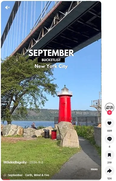 september social media calendar - bucket list tiktok