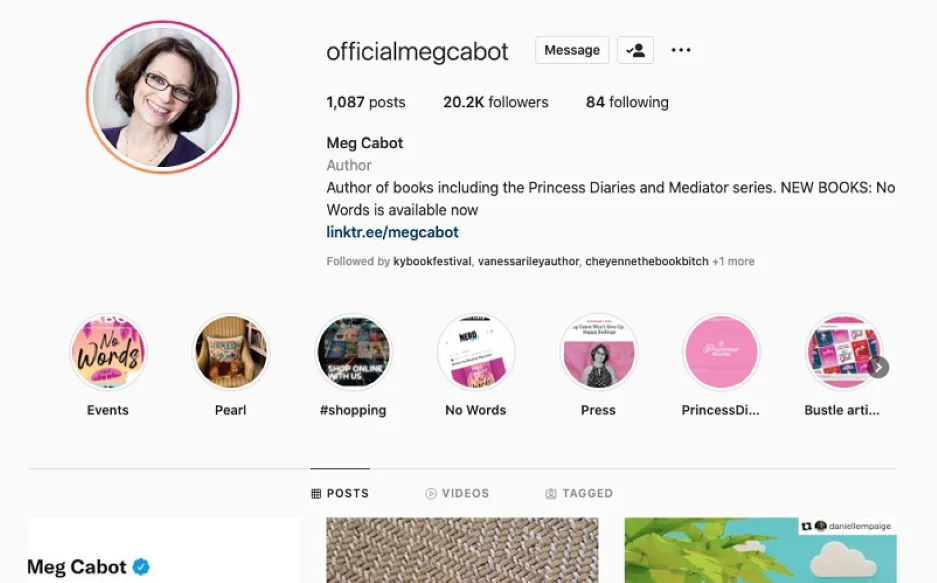 Social media lead generation - Profile example.