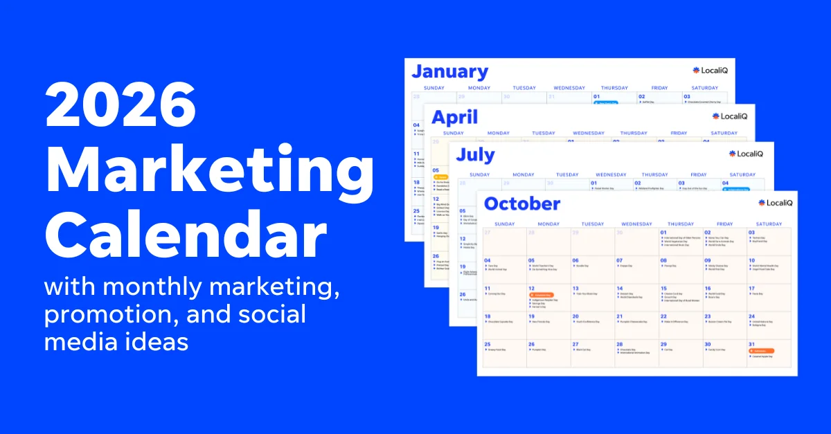 2026 marketing calendar from localiq