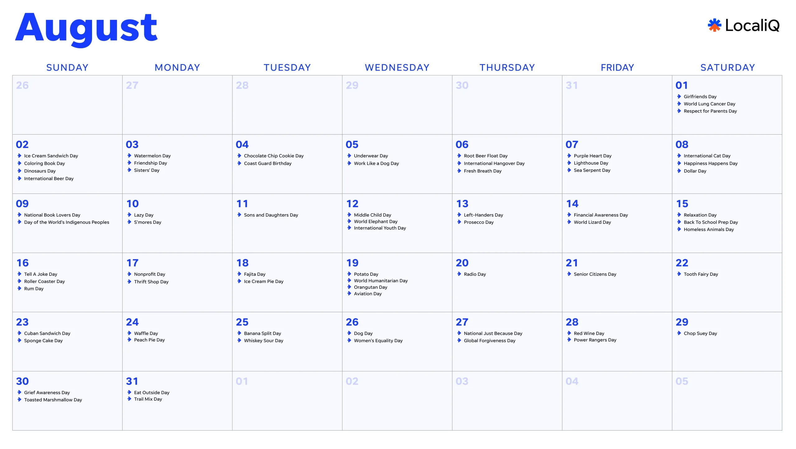2026 Marketing Calendar Template with 100s of Ideas & Examples