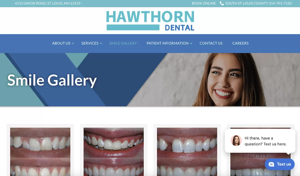 dentist office website example