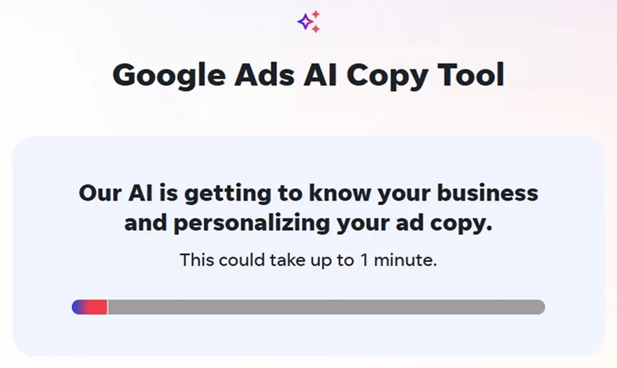 google ads ai copy tool - screenshot of localiq copy tool