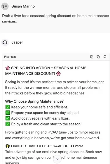 ai prompt for business - home services