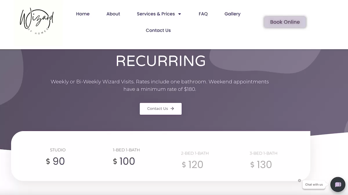 example of house cleaning business subscription service to get leads