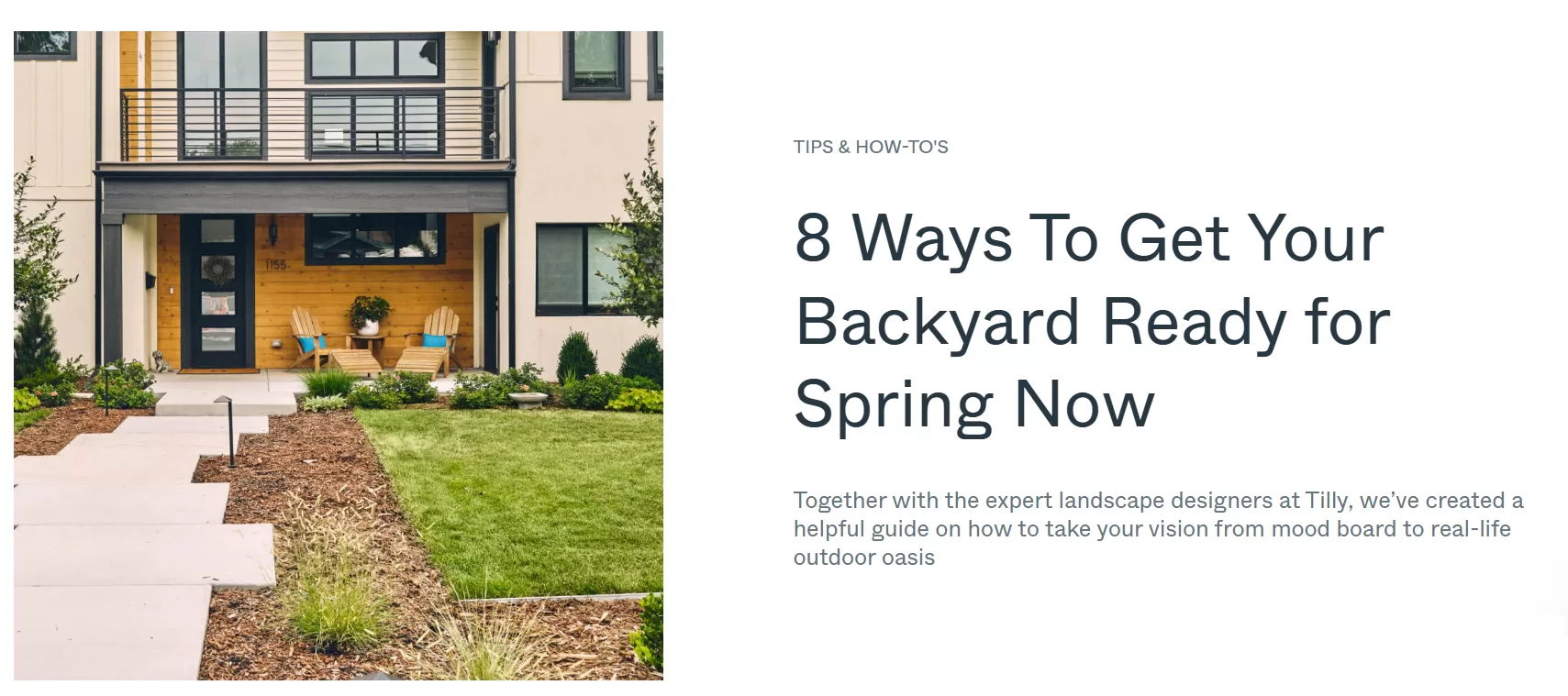 headline examples - headline for article about backyard updates.