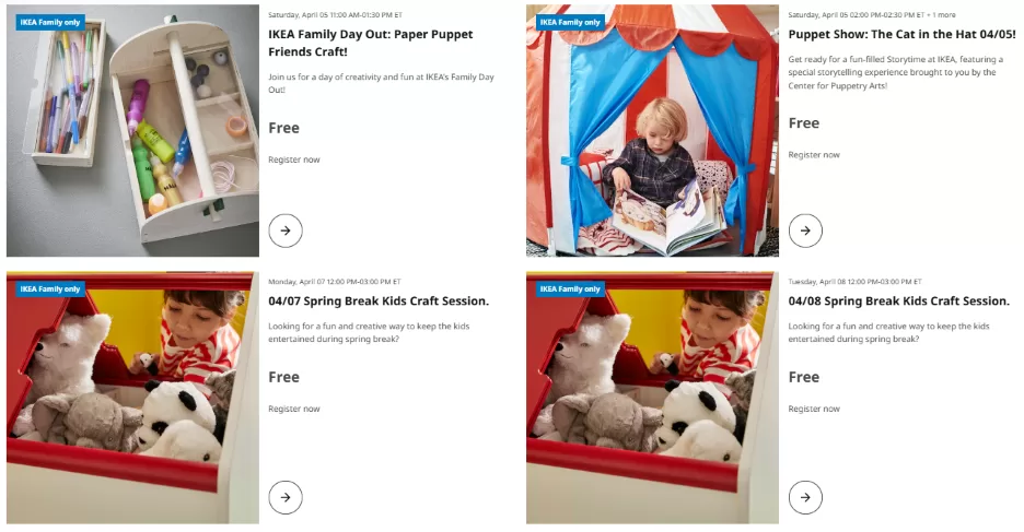 Lead follow up - IKEA events.