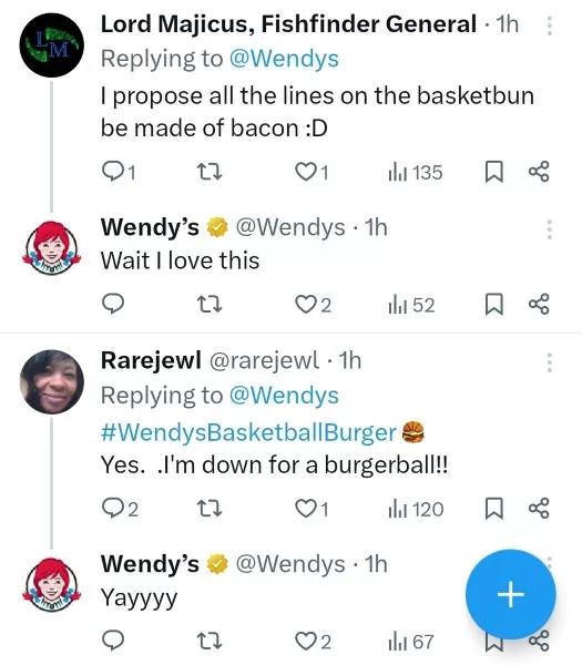 Lead follow up - Wendy's on X (formerly Twitter).