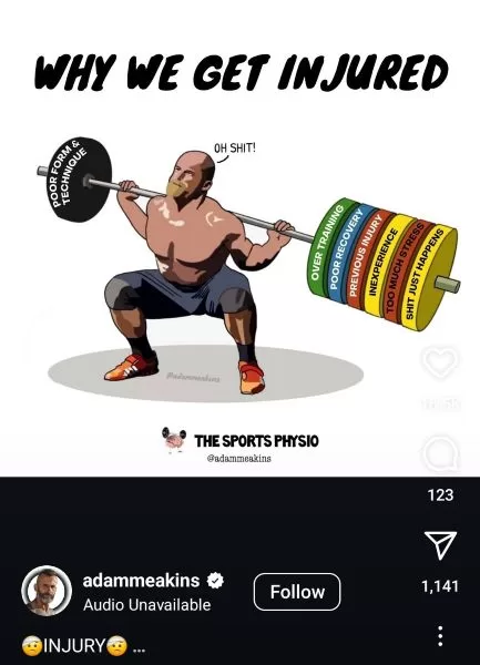 Physical therapy marketing - informational PT post on Instagram.