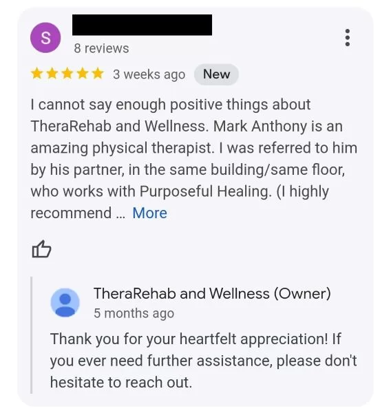 Physical therapy marketing -review of a PT clinic.