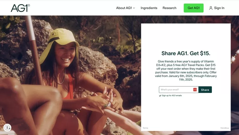 referral program examples - ag1