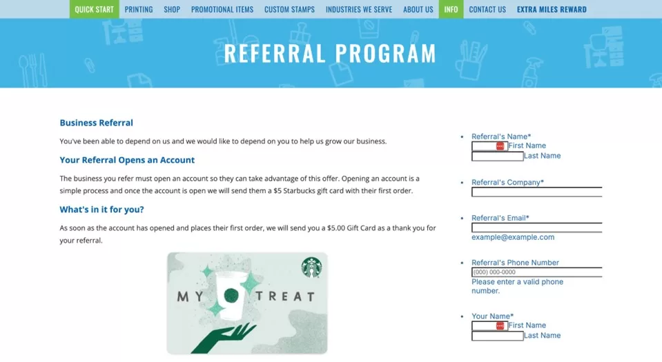 referral program examples - loyalty bonus