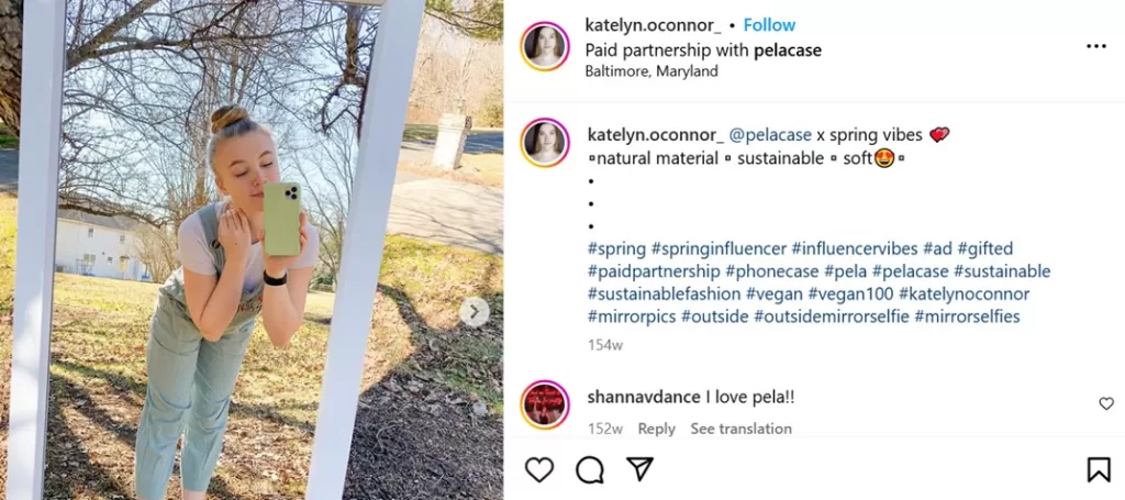 spring promotion ideas - spring social media influencer example