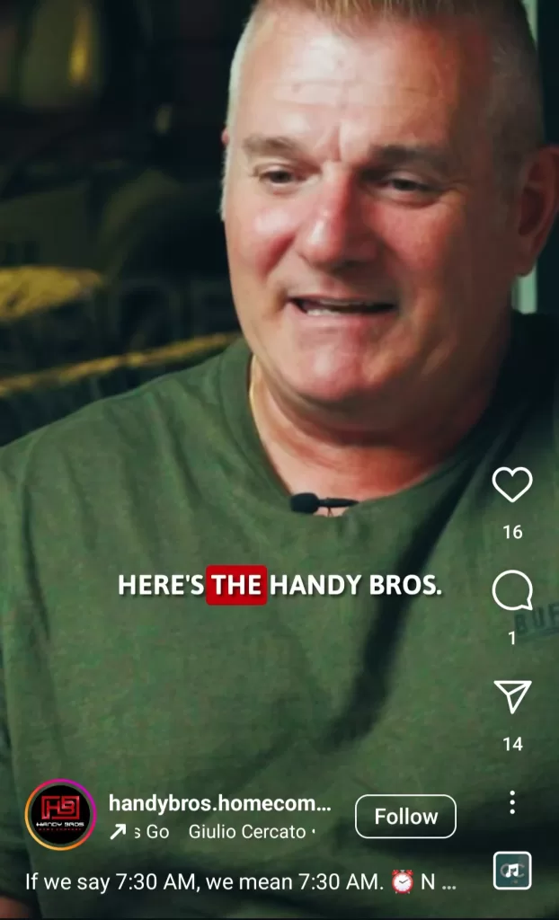 Testimonial examples - testimonial on Instagram.