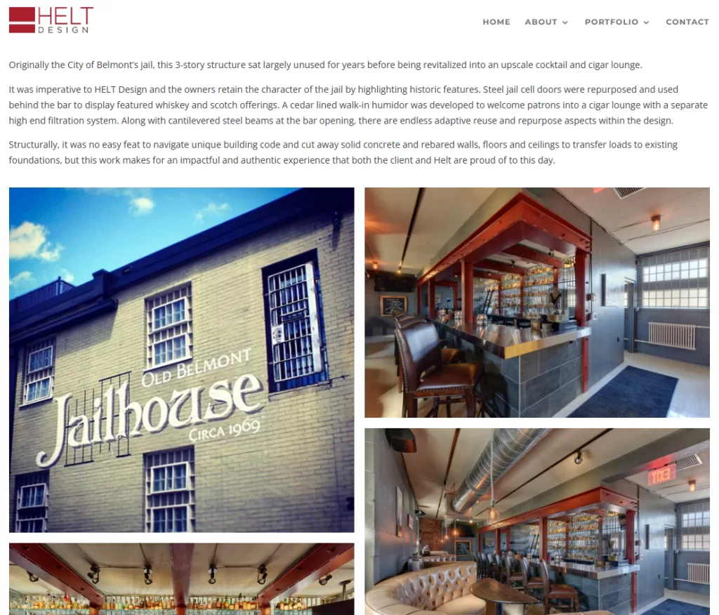 Testimonial examples - case study on helt design website.
