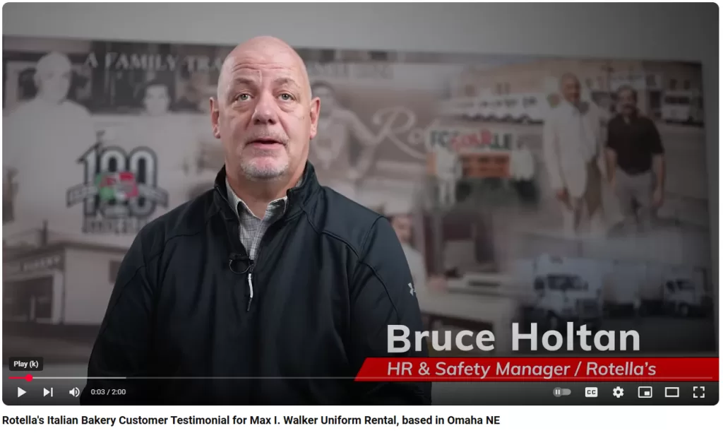Testimonial examples - video testimonial for uniform company.