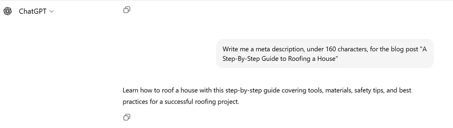 ai prompt examples - meta description drafting
