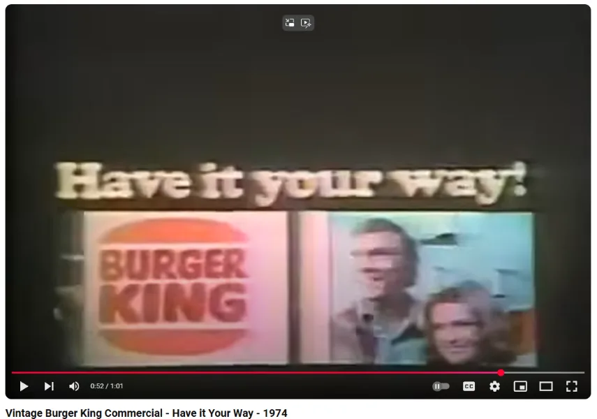 Brand slogans - ad from Burger King.