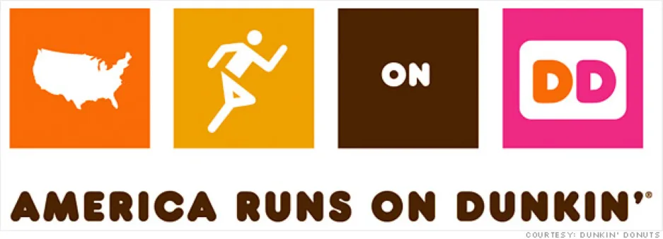 Brand slogans - ad from Dunkin Donuts.
