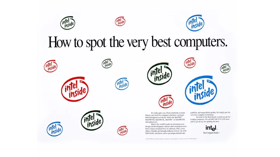 Brand slogans - ad from Intel.