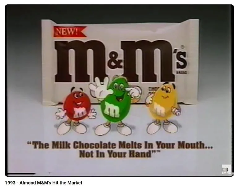 Brand slogans - ad from M&M's.