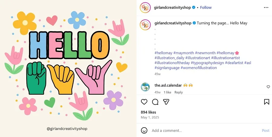 may social media holidays - hashtag examples