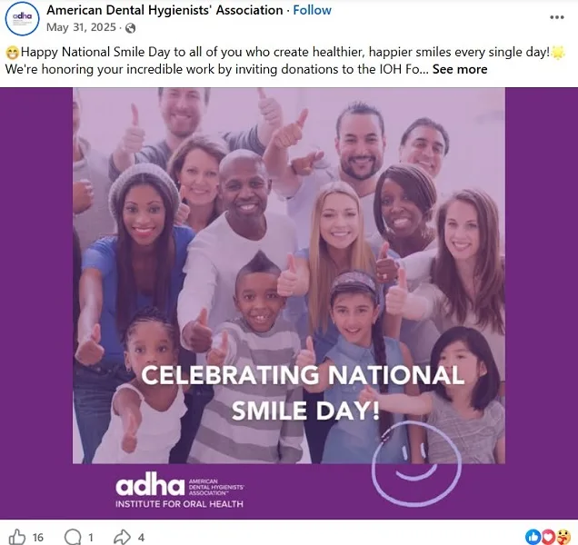 may social media holidays - national smile day