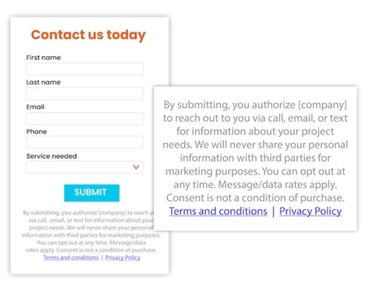 SMS marketing examples - example text opt in language.