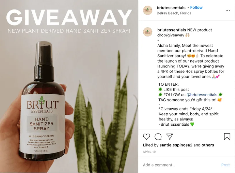 Social media campaign ideas - social post from Bruit Essentials.