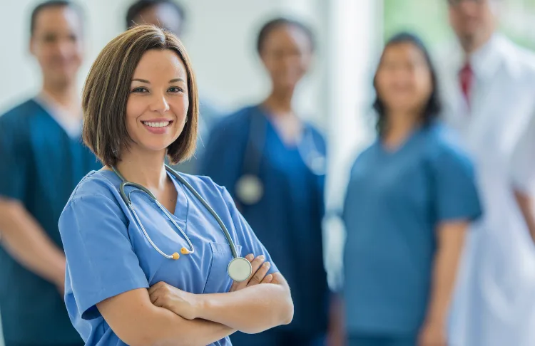 Urgent care marketing - several healthcare professionals.