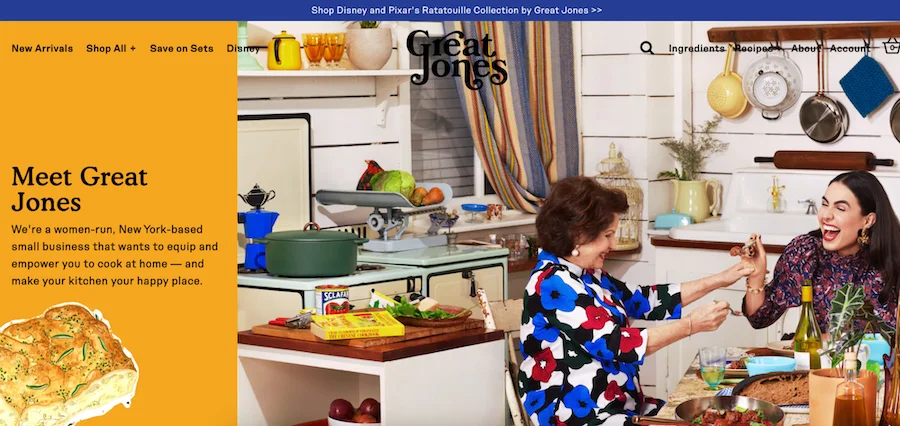 about us page example from great jones