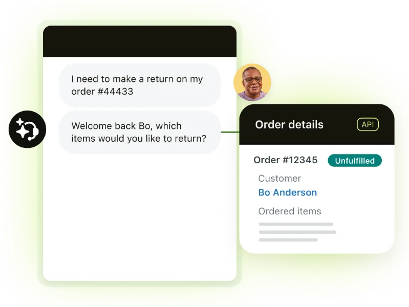 AI for customer service - Zendesk screenshot.