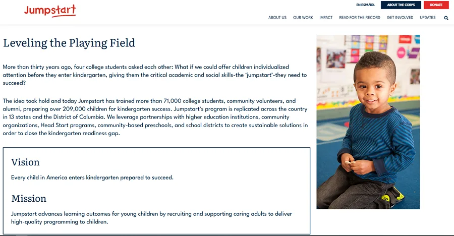 childcare marketing - example childcare website