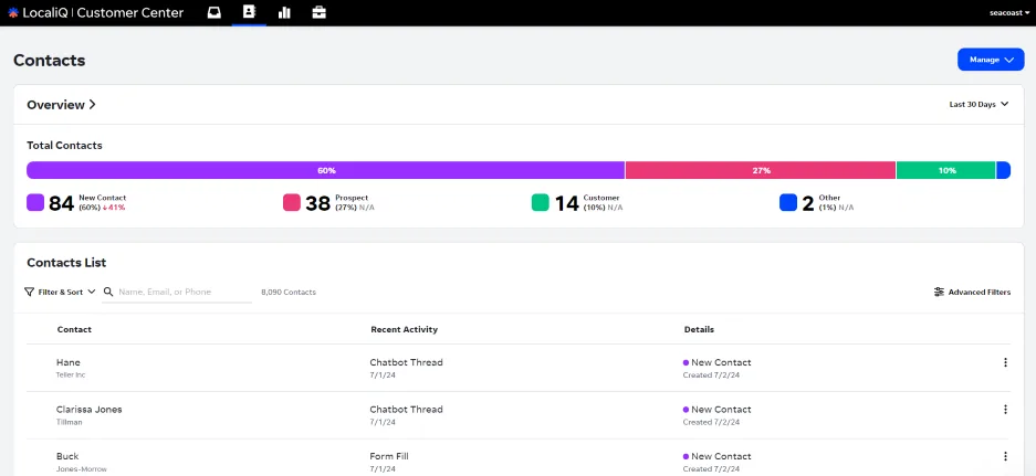 automotive marketing strategies - Dash by LocaliQ screenshot.