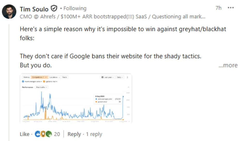 Free marketing ideas - LinkedIn post.