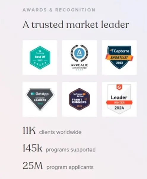 Social proof - expert badges.